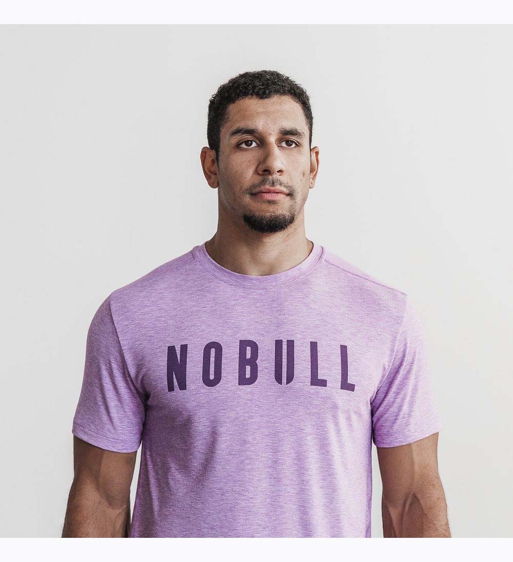 Men NOBULL T-Shirt Aqua | PMWIU-0793