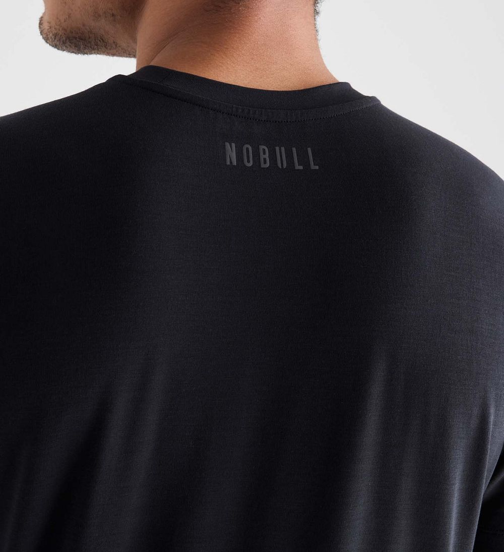 Men NOBULL T-Shirt Black | HTUEK-4836