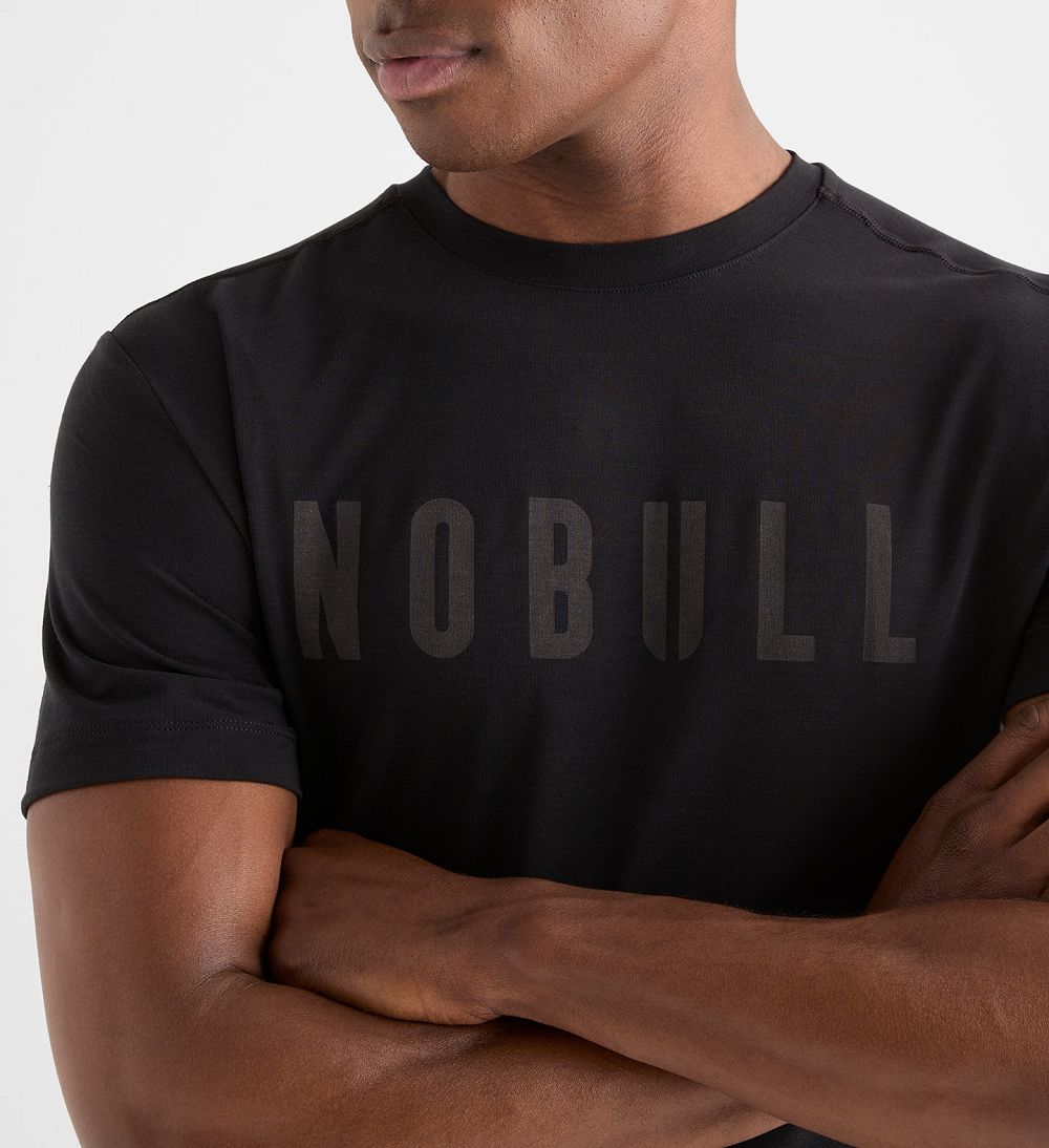 Men NOBULL T-Shirt Black | HWNUL-3965