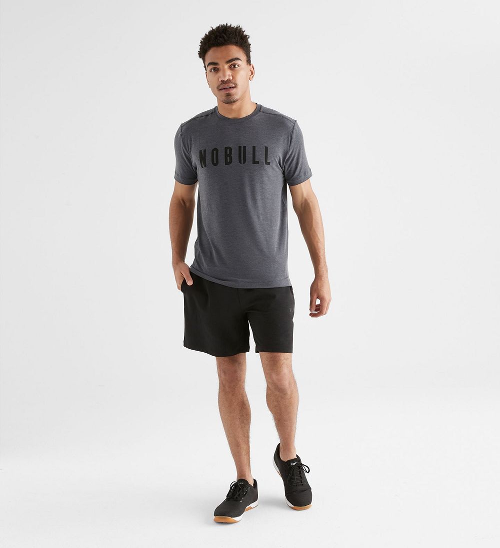 Men NOBULL T-Shirt Charcoal | QIOLE-9318