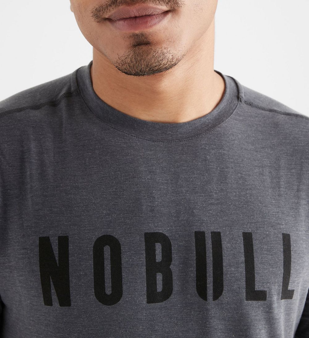 Men NOBULL T-Shirt Charcoal | QIOLE-9318