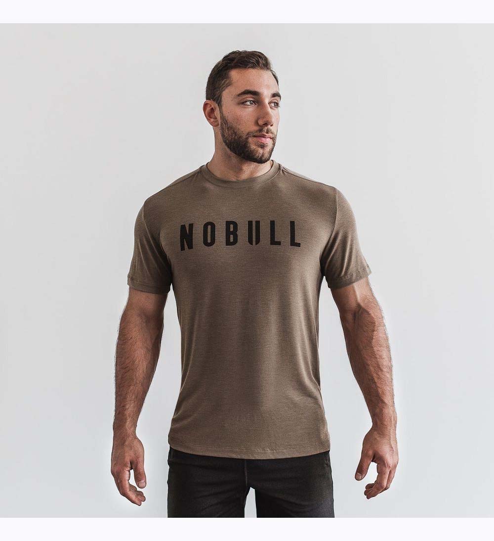 Men NOBULL T-Shirt Mint | BSFEO-5108