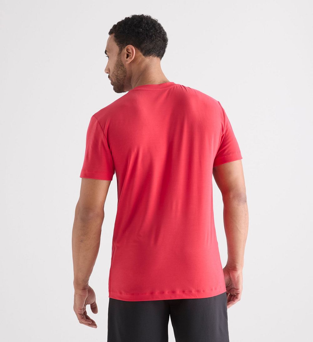 Men NOBULL T-Shirt True Red | NHJXV-4618