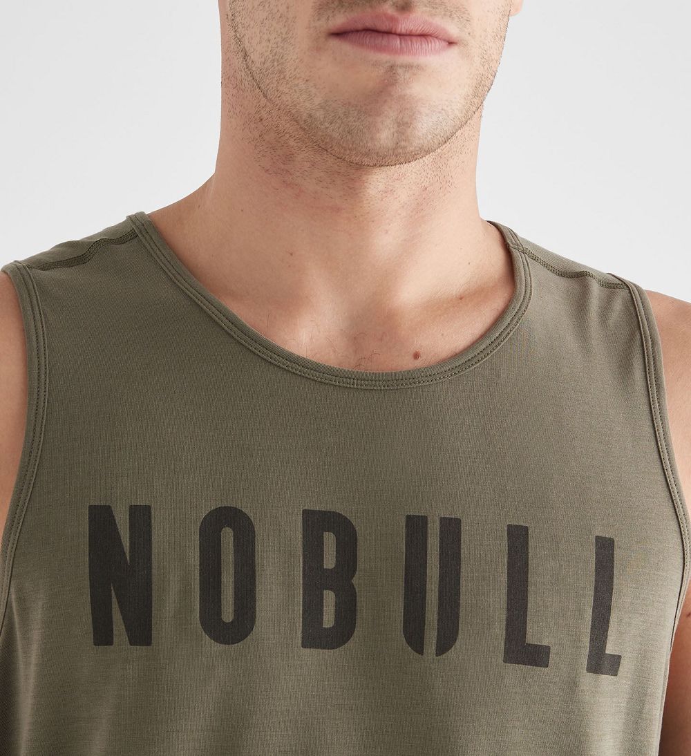 Men NOBULL Tanks Army Green | XGMLA-7960