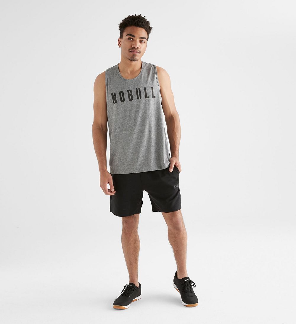 Men NOBULL Tanks Heather Grey | CKDUY-5784