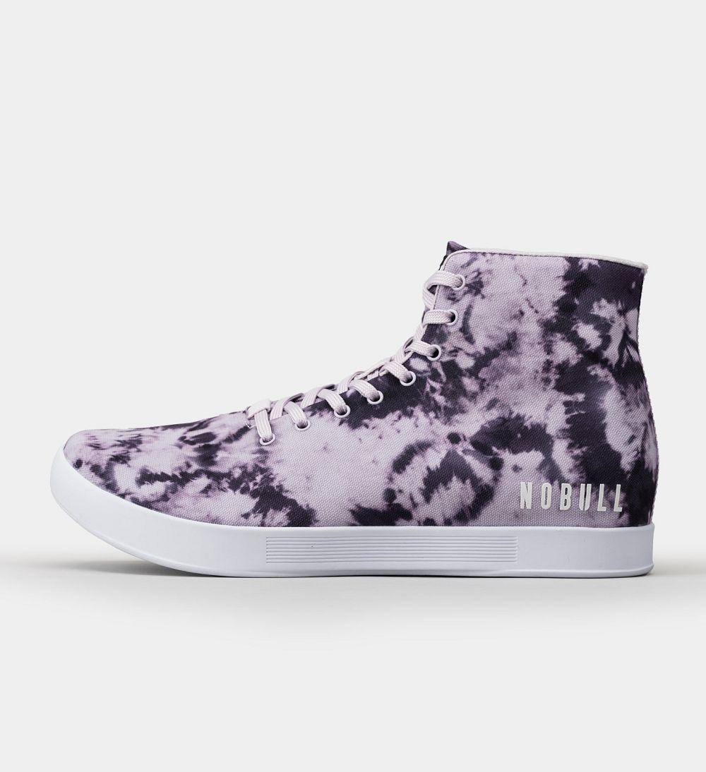 Men NOBULL Tie-Dye High-Top Canvas Training Shoes Blue | GEYNK-8063