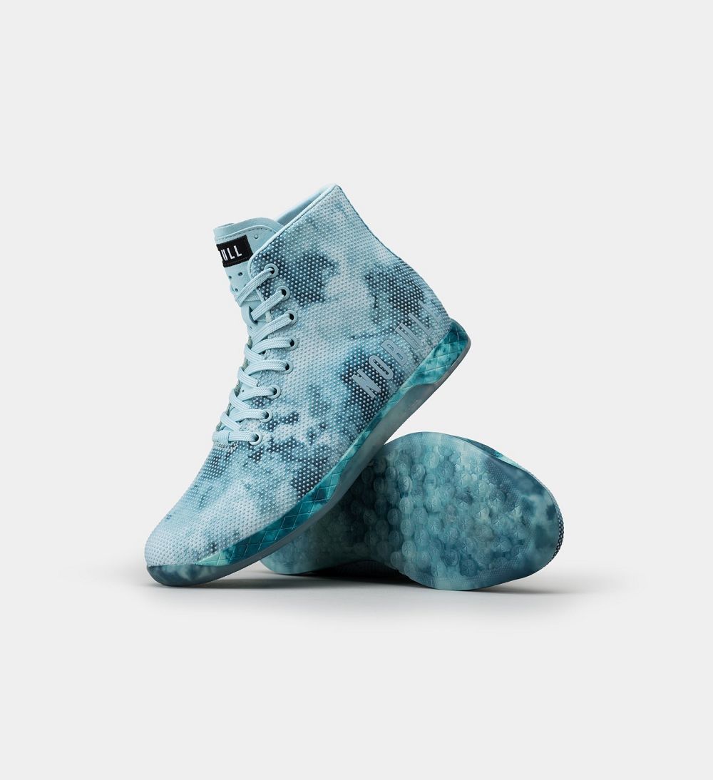 Men NOBULL Tie-Dye High-Top OUTWORK Training Shoes Mint Tie-Dye | YPRIN-8745