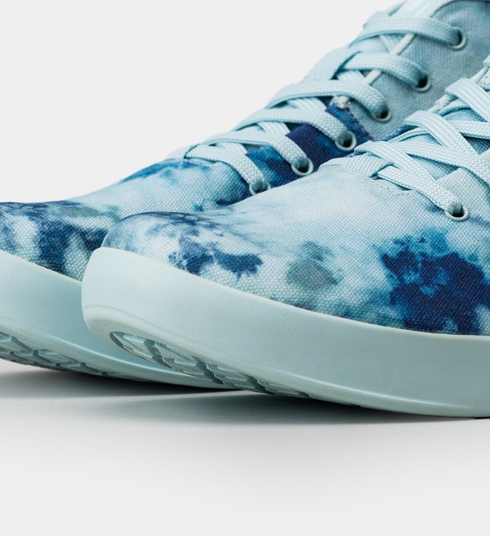 Men NOBULL Tie-Dye Mid Canvas Training Shoes Mint Tie-Dye | XIONB-9387