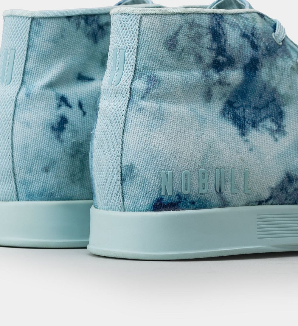 Men NOBULL Tie-Dye Mid Canvas Training Shoes Mint Tie-Dye | XIONB-9387