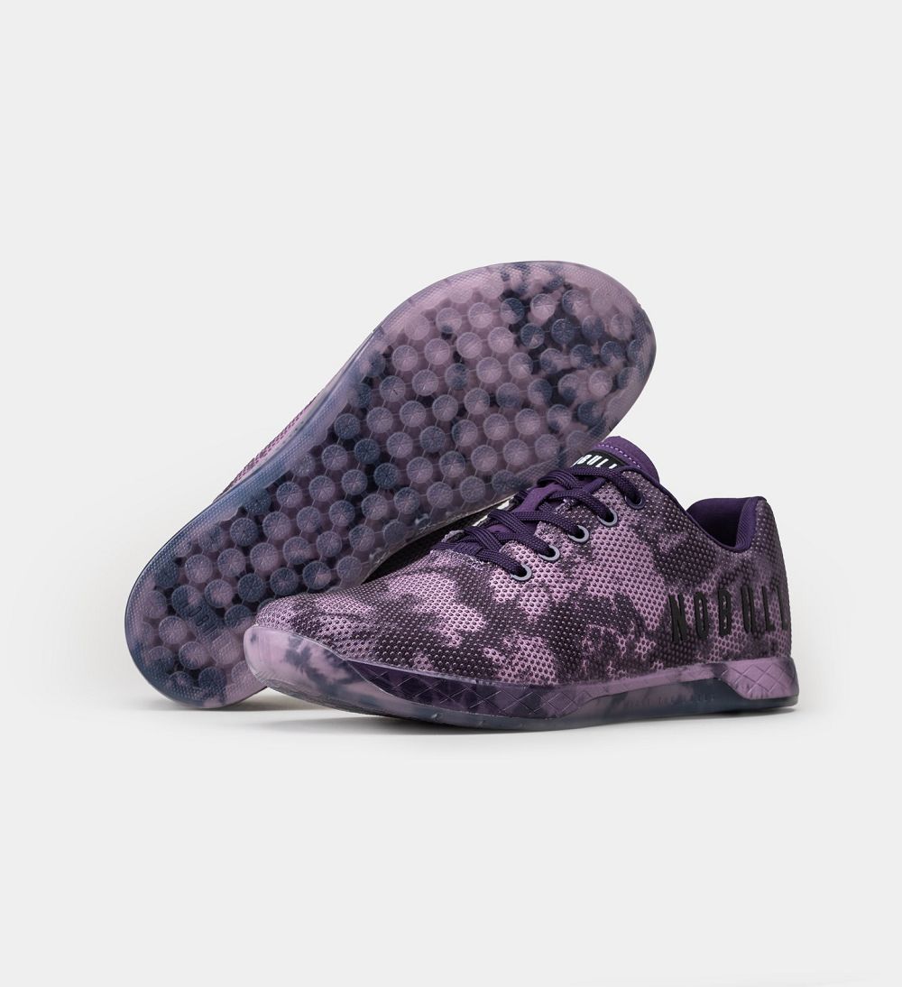 Men NOBULL Tie-Dye OUTWORK Training Shoes Dark Purple Tie-Dye | CSZLX-3684