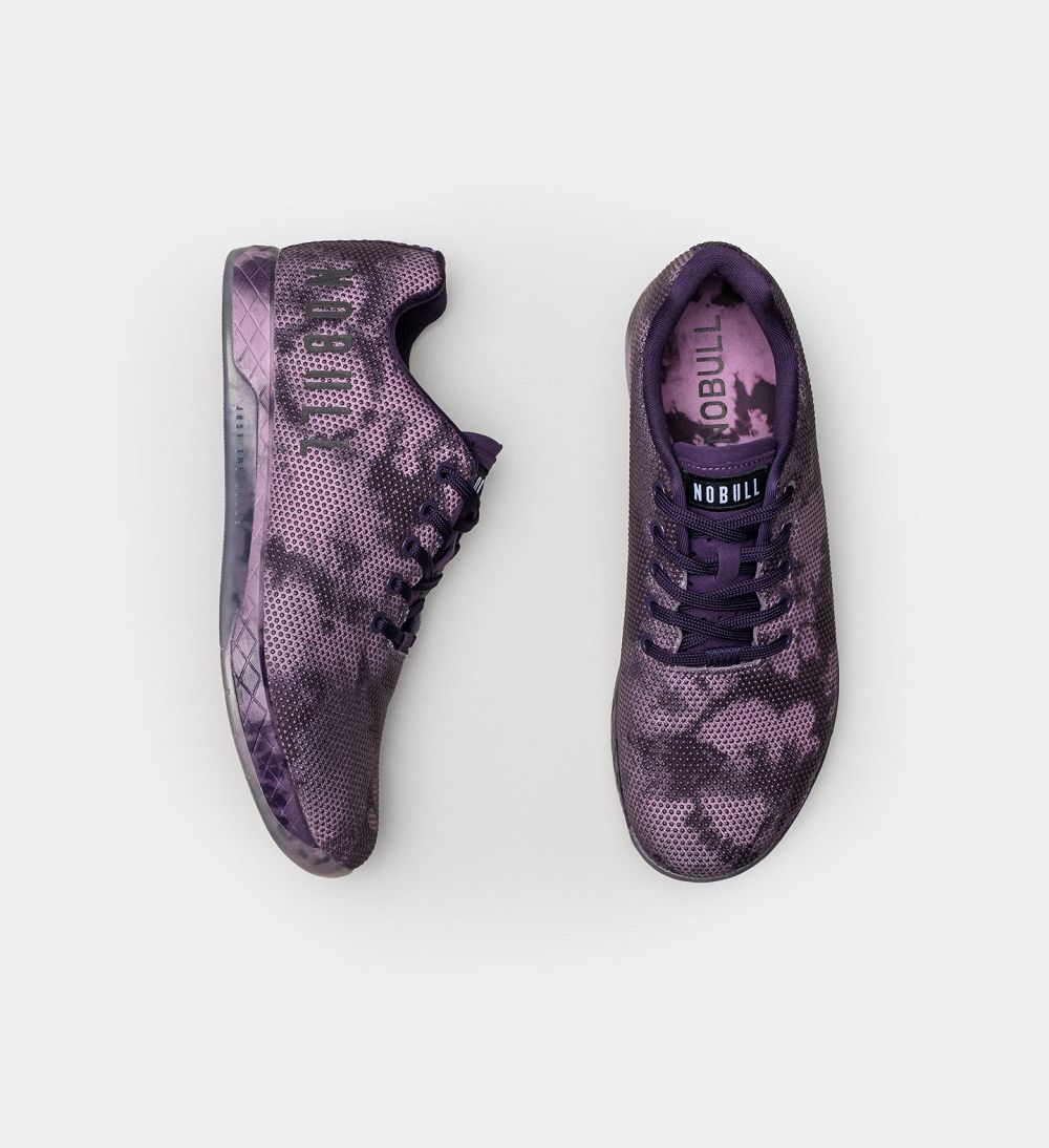 Men NOBULL Tie-Dye OUTWORK Training Shoes Dark Purple Tie-Dye | CSZLX-3684