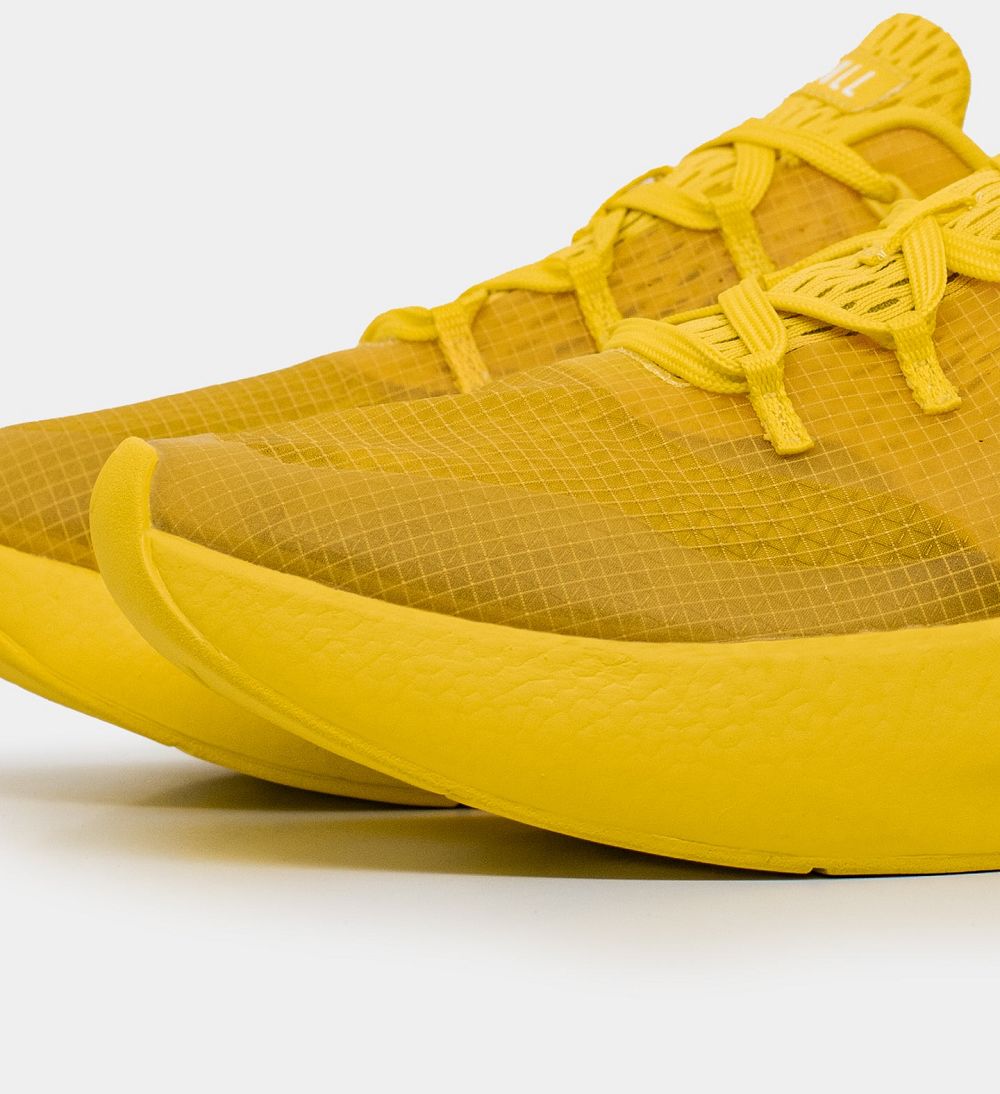 Men NOBULL Translucent JOURNEY Running Shoes Vivid Yellow | TGWJE-8960