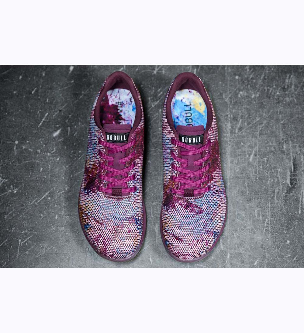 Men NOBULL WELLS ART WORK Training Shoes MAROON | XLZEQ-9412