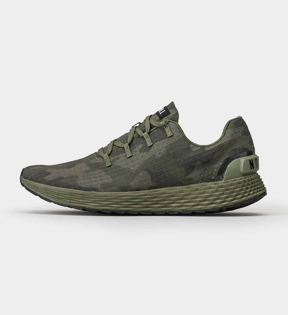 Women NOBULL ALLDAY Running Shoes Dark Forest Camo | YVQBO-4028