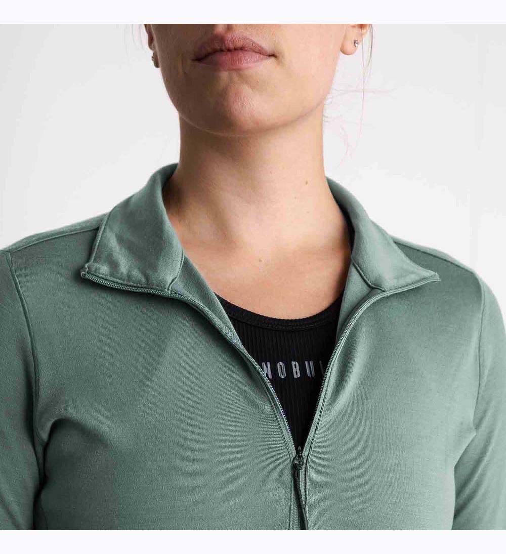 Women NOBULL Blended Merino Wool 1/4 Zip Pullover Dark Grey | XQCWT-2308