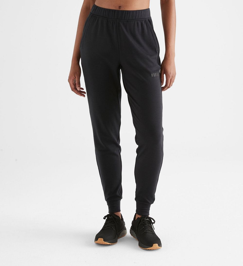 Women NOBULL Blended Merino Wool Jogger Pants Black | ITESL-2019