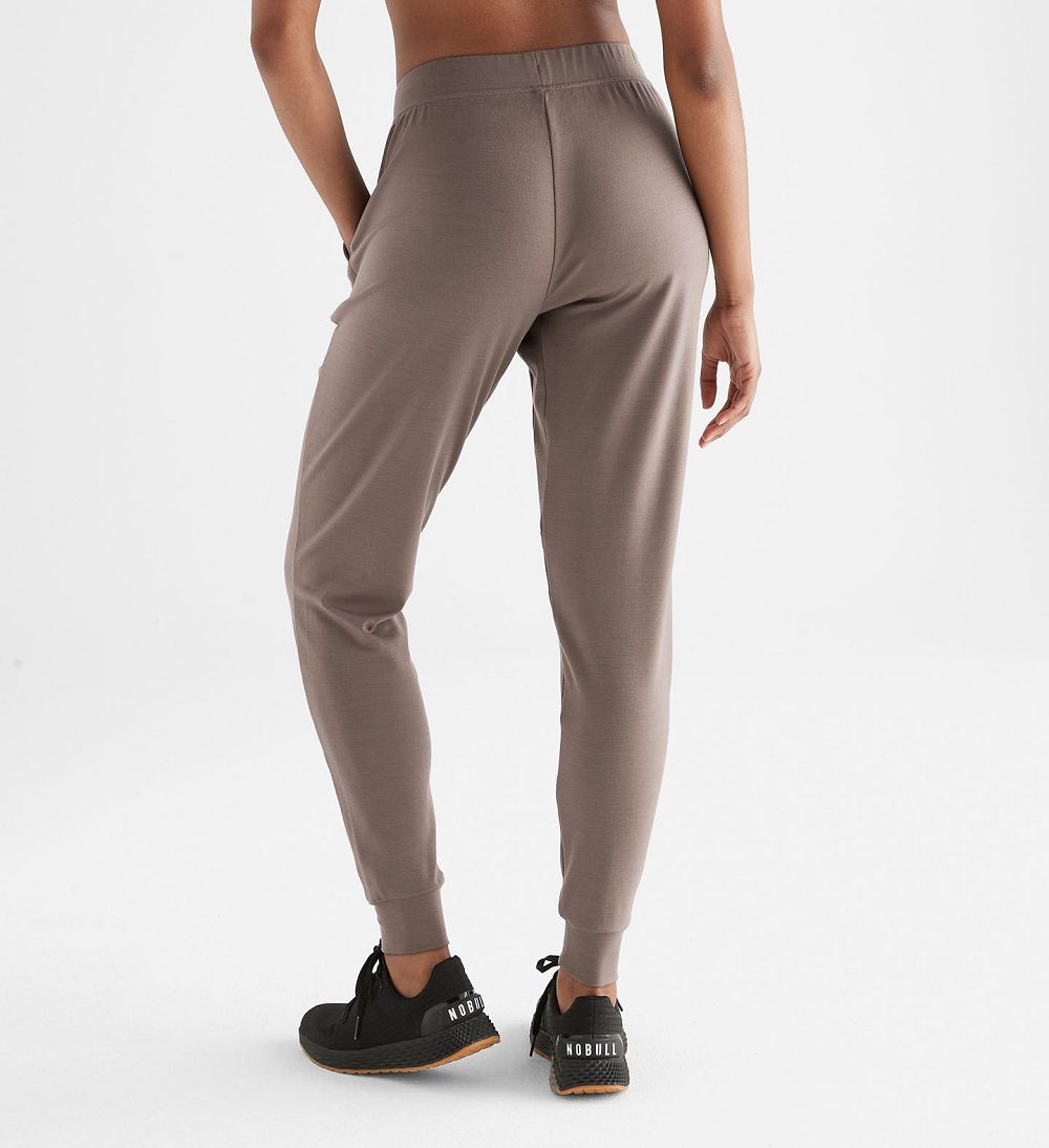 Women NOBULL Blended Merino Wool Jogger Pants Green | TLMIJ-2450