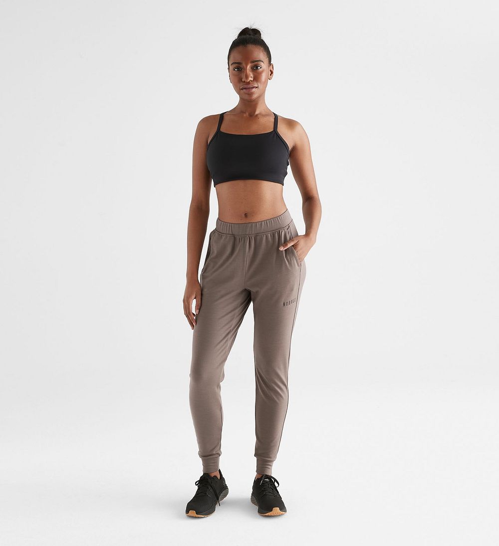 Women NOBULL Blended Merino Wool Jogger Pants Green | TLMIJ-2450