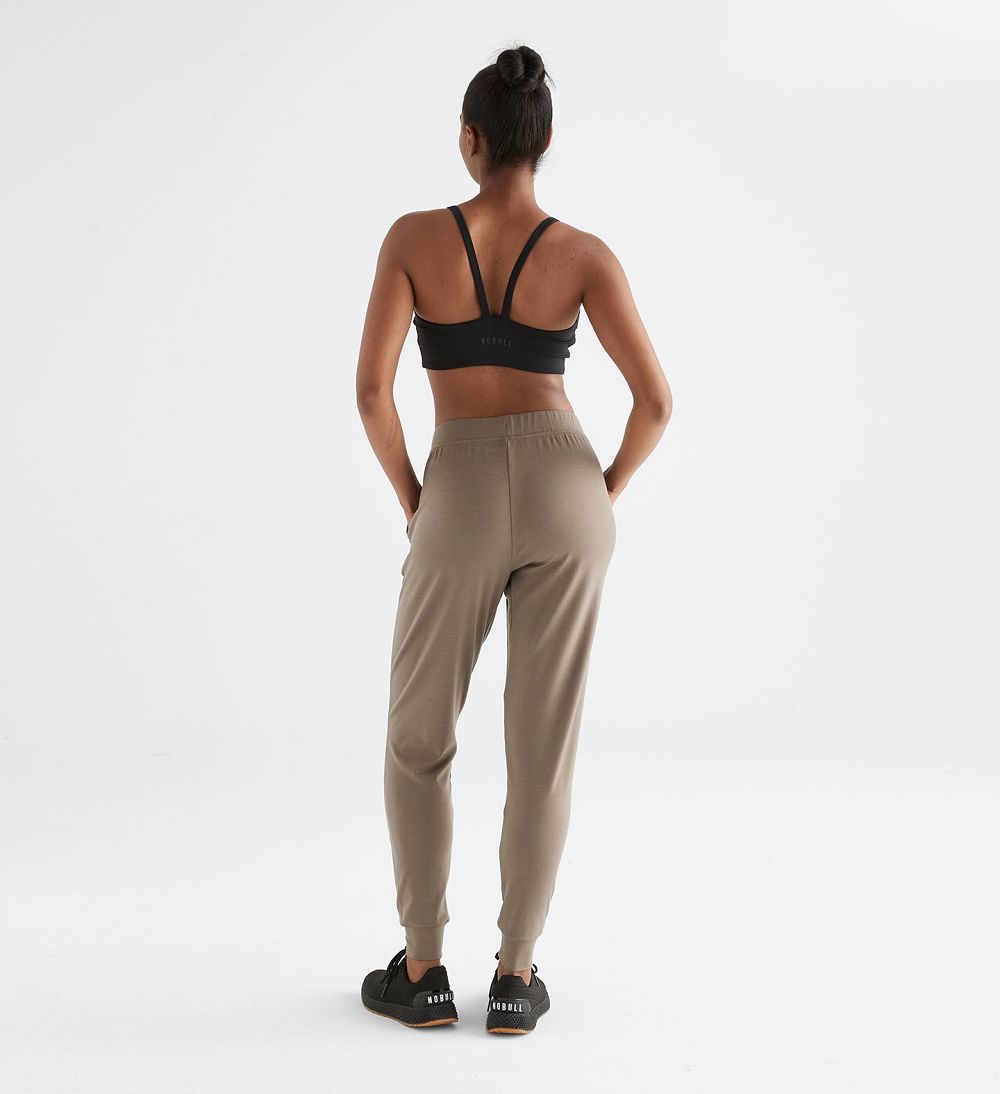 Women NOBULL Blended Merino Wool Jogger Pants Green | TLMIJ-2450