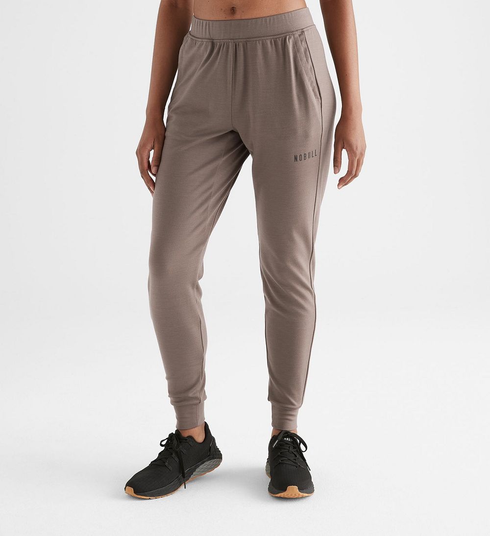 Women NOBULL Blended Merino Wool Jogger Pants Green | TLMIJ-2450