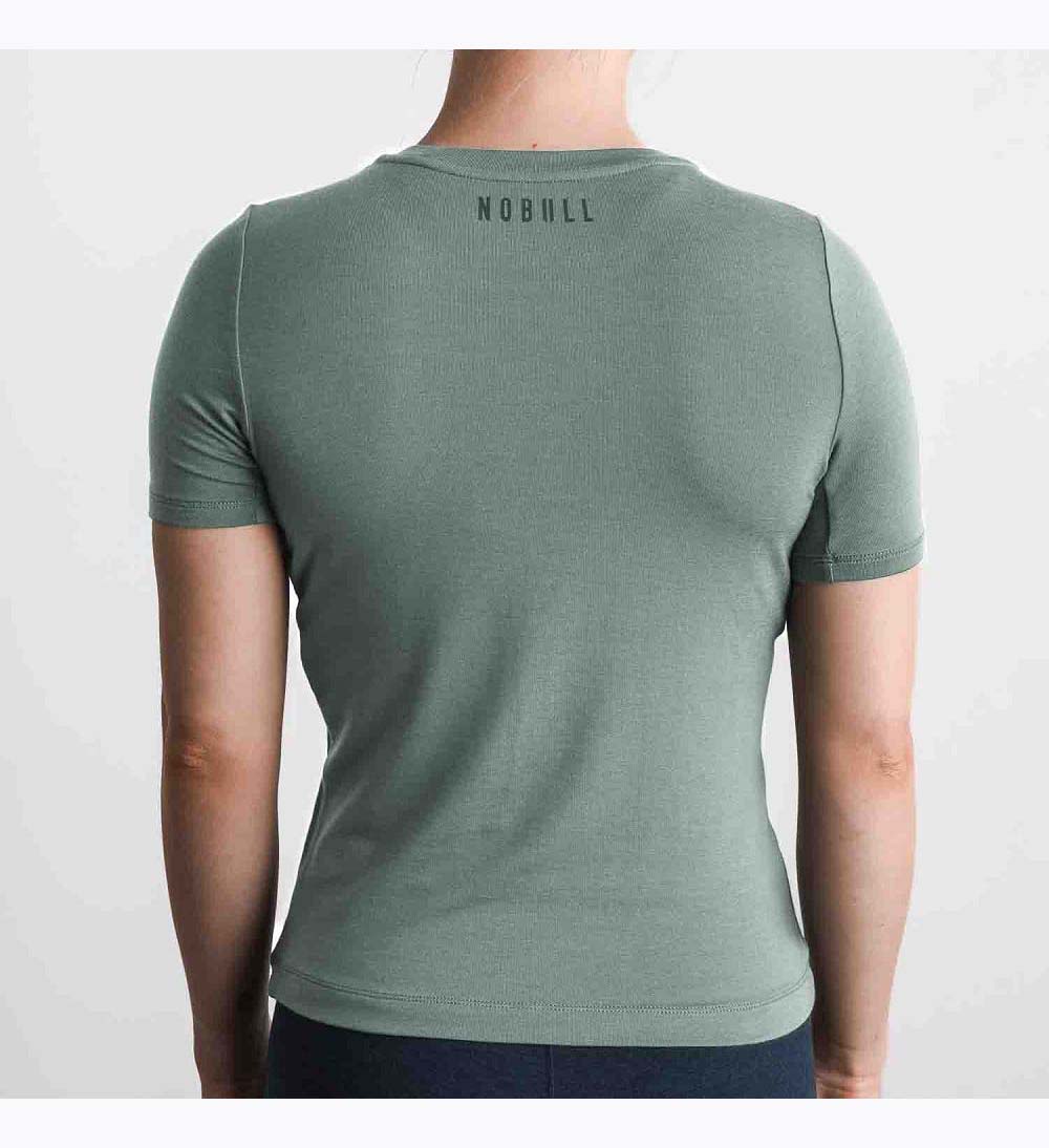 Women NOBULL Blended Merino Wool T-Shirt Dark Grey | ZJAPX-0267