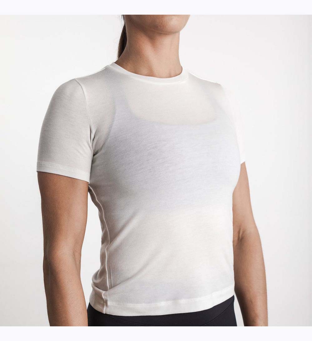 Women NOBULL Blended Merino Wool T-Shirt White | LIWHX-0768