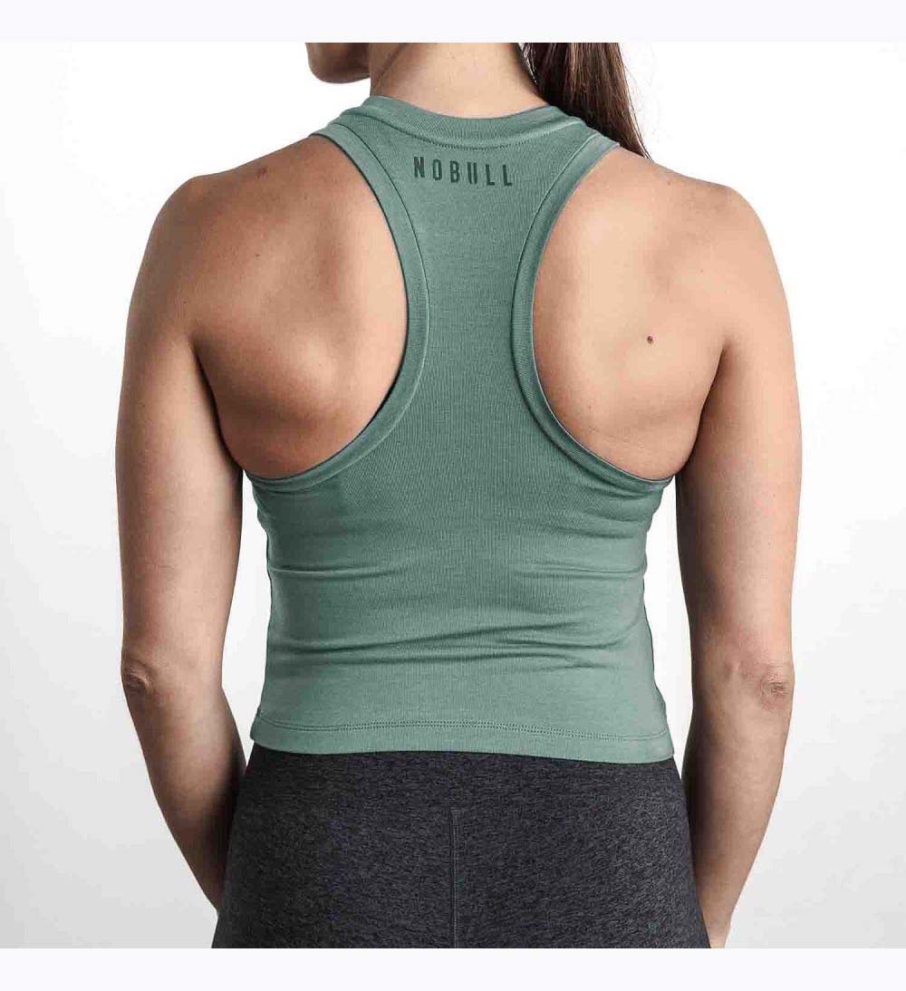 Women NOBULL Blended Merino Wool Tanks Dark Grey | ZEIAS-7025