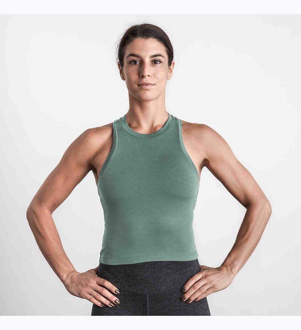 Women NOBULL Blended Merino Wool Tanks Dark Grey | ZEIAS-7025