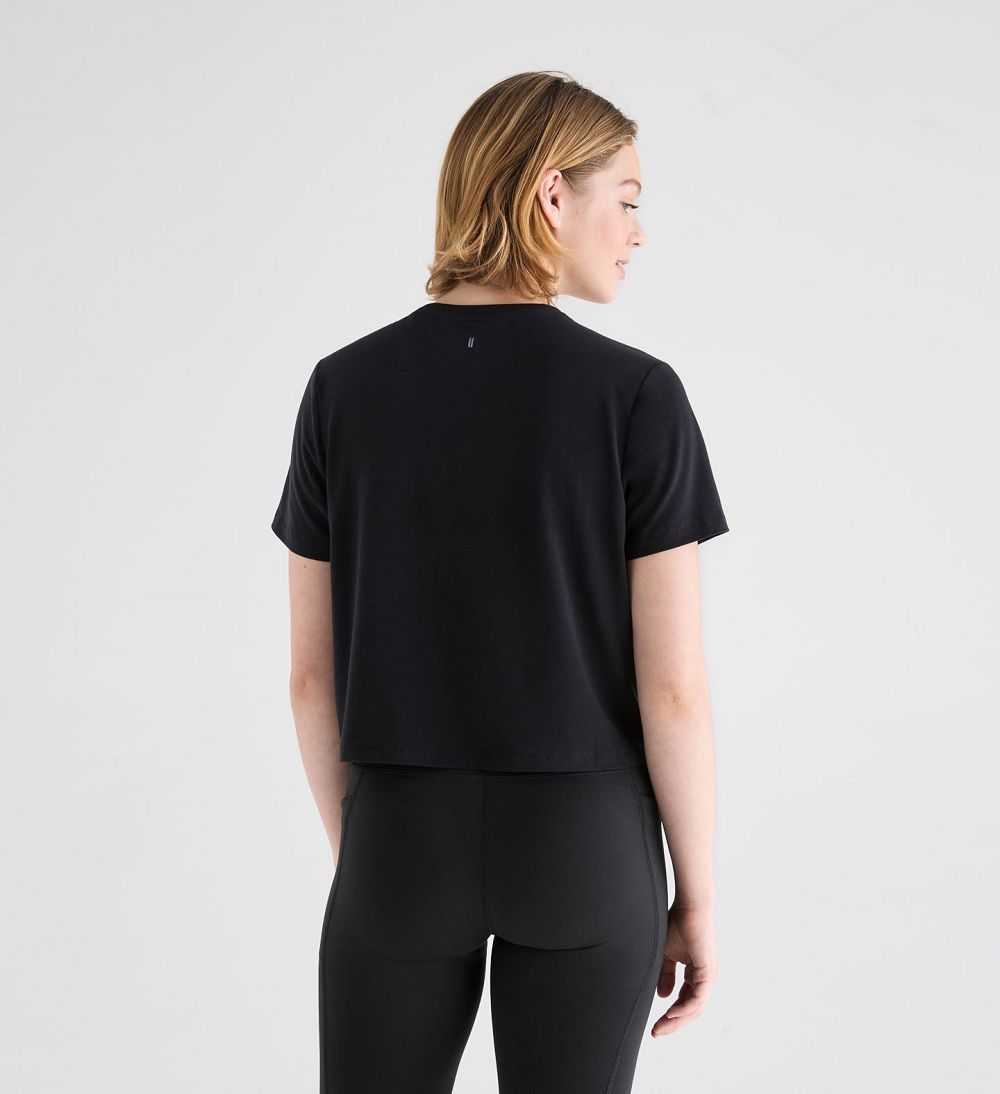 Women NOBULL Boxy T-Shirt Black | PSKHR-1438