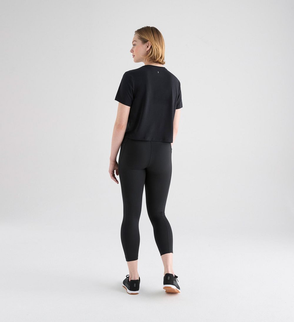 Women NOBULL Boxy T-Shirt Black | PSKHR-1438