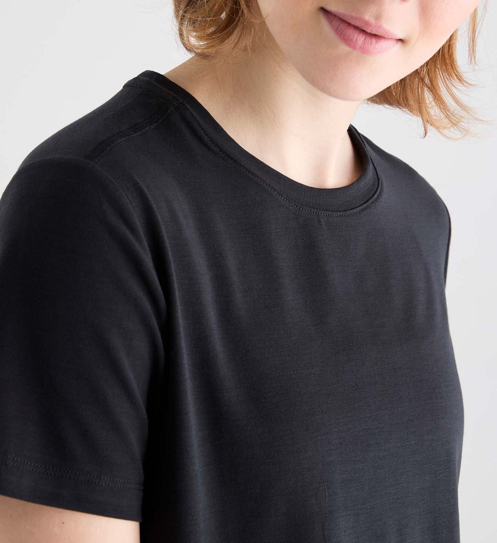 Women NOBULL Boxy T-Shirt Black | THPCF-4659