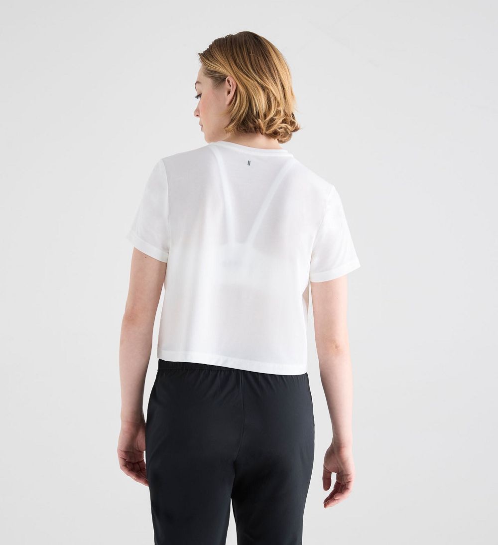 Women NOBULL Boxy T-Shirt White | HEFRJ-7589