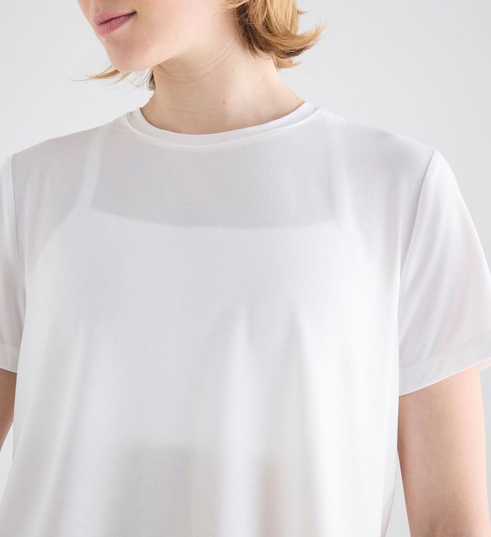 Women NOBULL Boxy T-Shirt White | TIPSC-9258