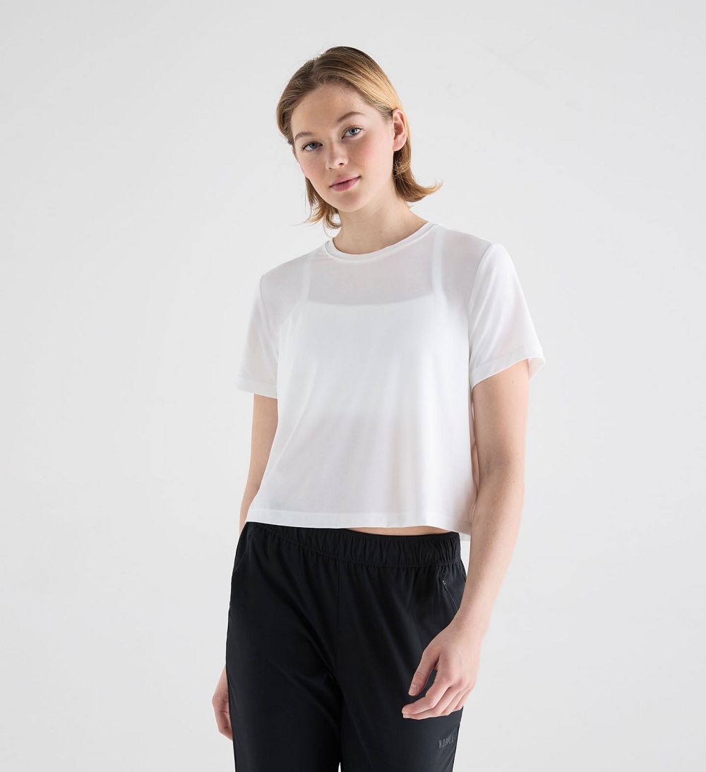 Women NOBULL Boxy T-Shirt White | TIPSC-9258