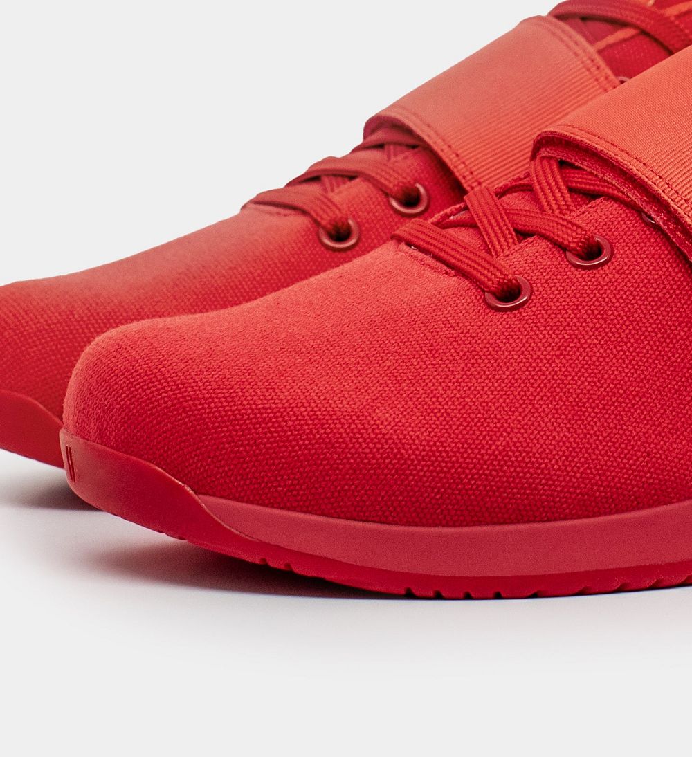 Women NOBULL Canvas Lifters Shoes Red Alert | WYVJZ-7598