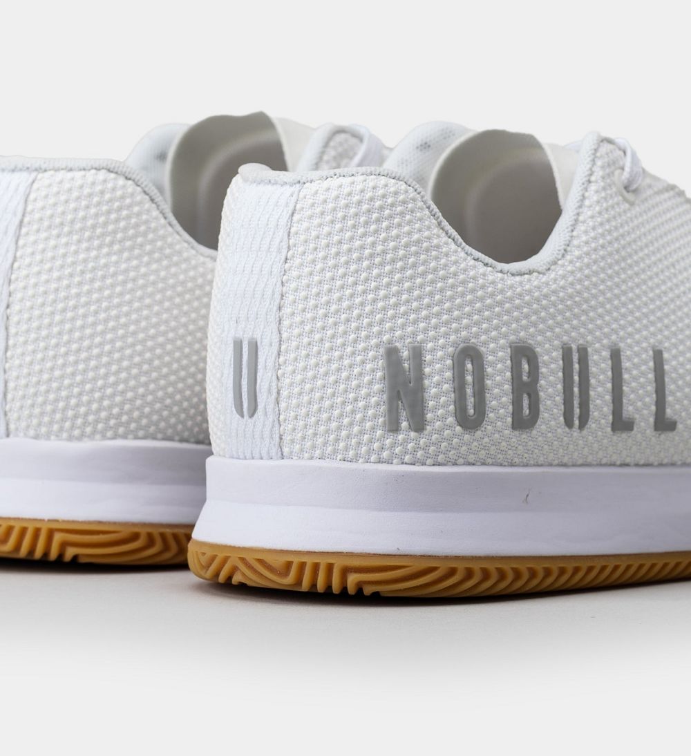 Women NOBULL Court Training Shoes White Gum | VTPIS-1074