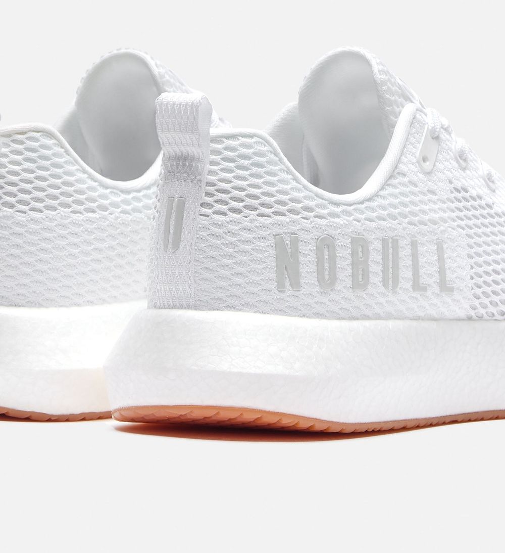 Women NOBULL DRIVE Mesh Training Shoes White | NBSTU-2735