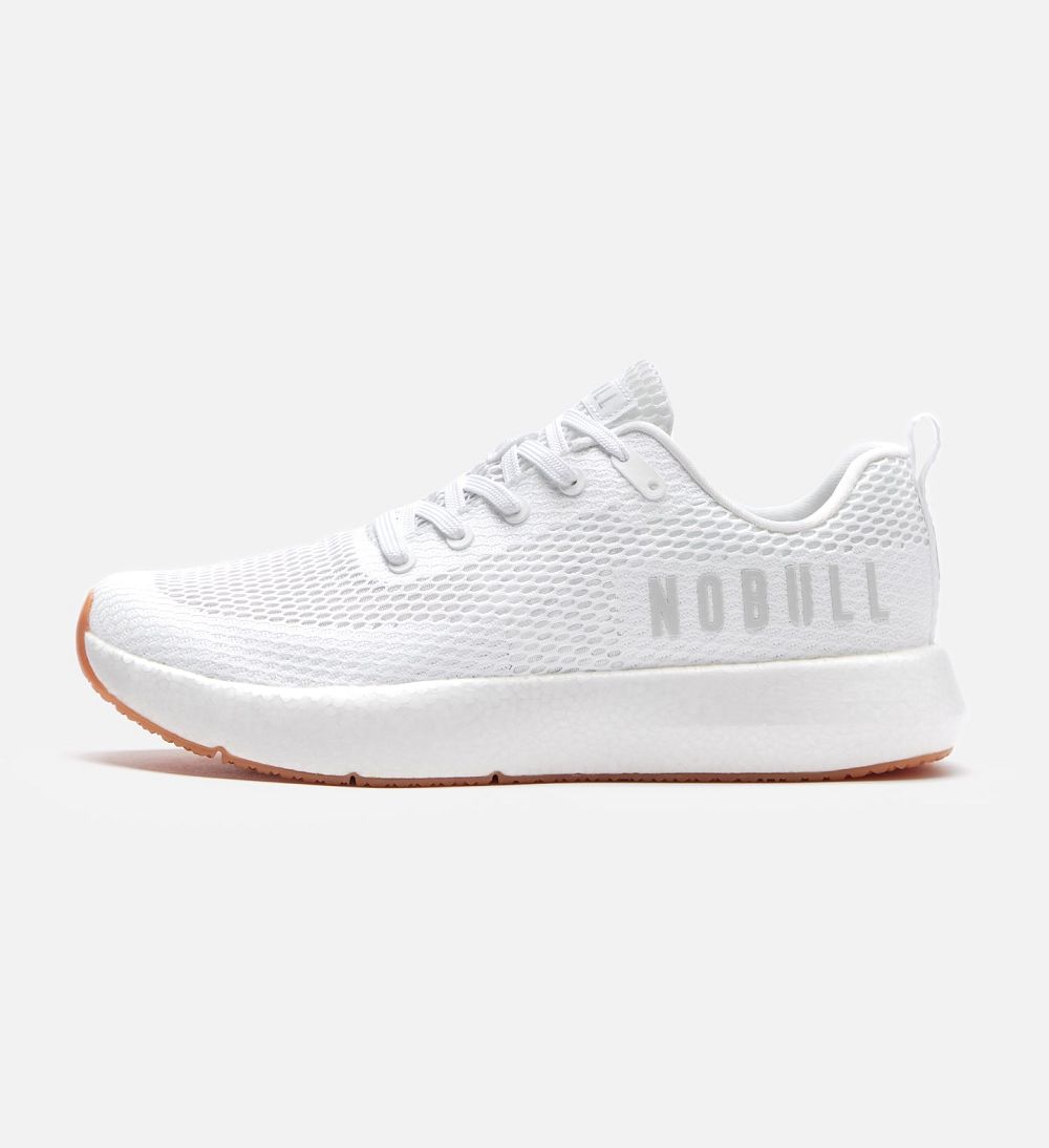 Women NOBULL DRIVE Mesh Training Shoes White | NBSTU-2735