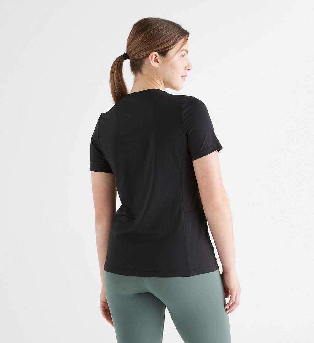 Women NOBULL Deltapeak® Micro Textured T-Shirt Black | CTYBW-0536