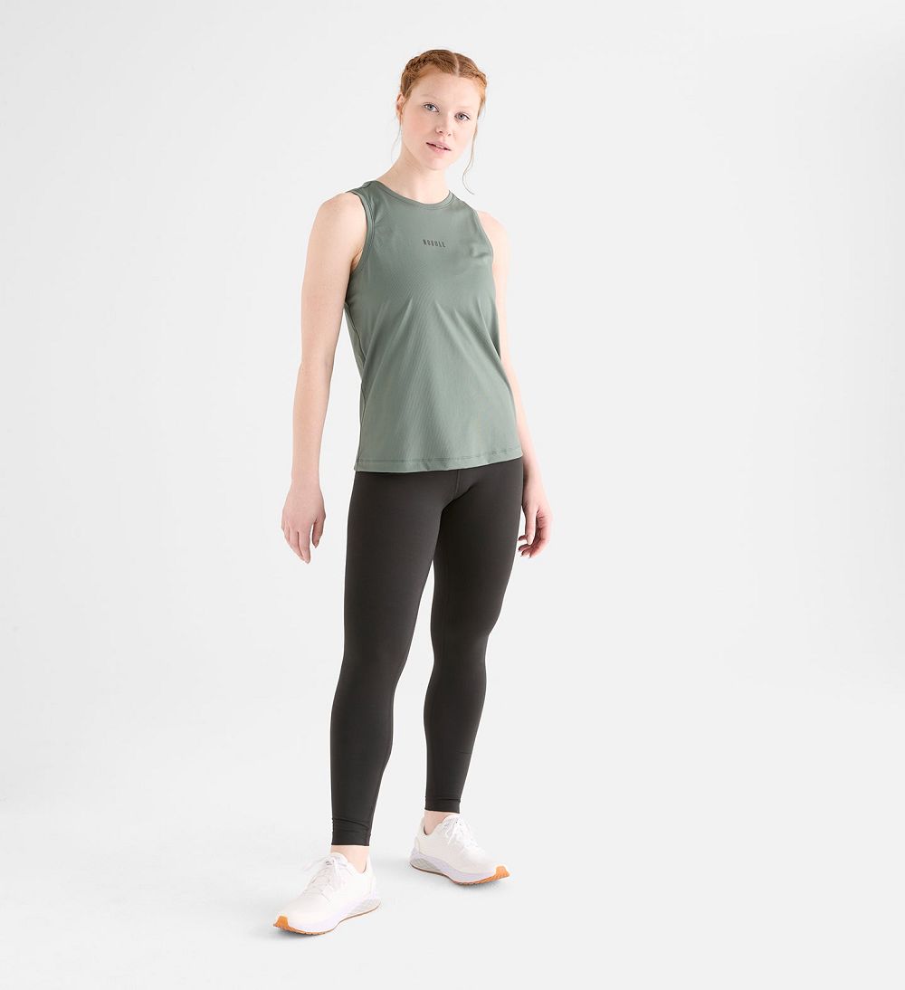 Women NOBULL Deltapeak® Micro Textured Tanks Dark Grey | SGFAW-7963