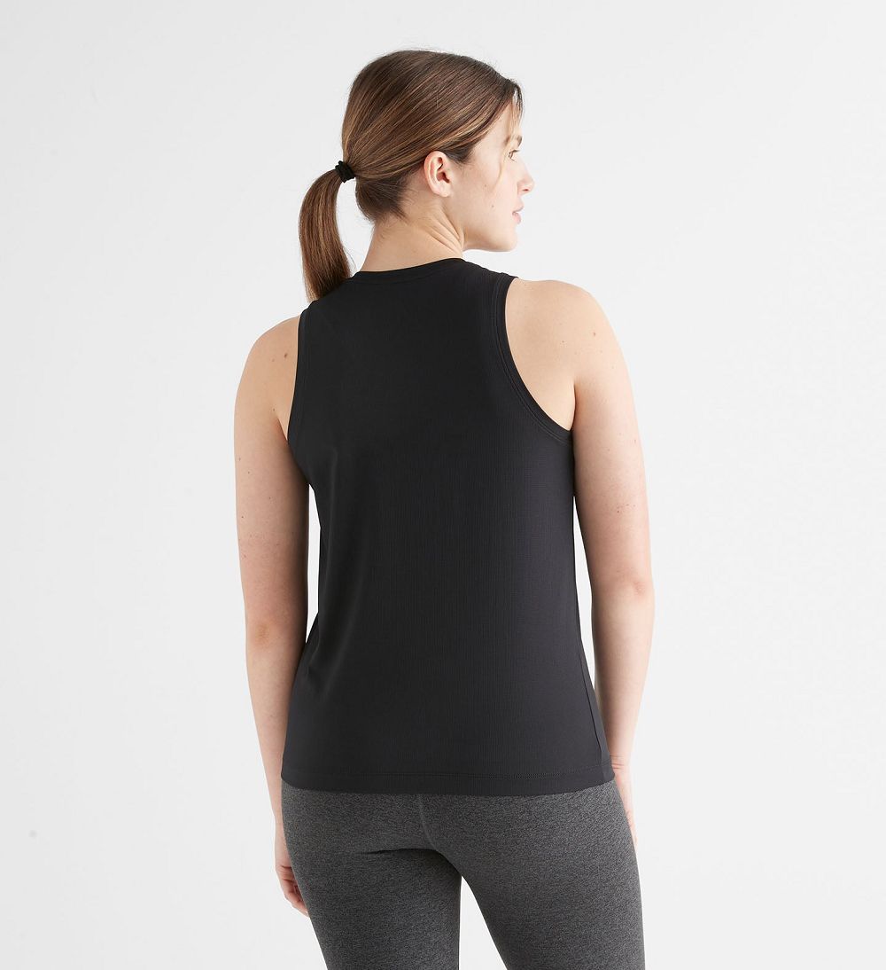 Women NOBULL Deltapeak® Micro Textured Tanks Black | IRZXY-6094