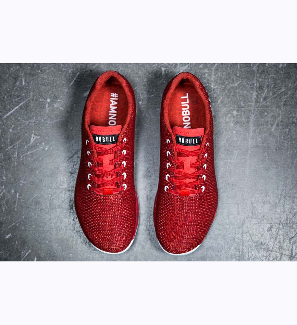 Women NOBULL FIRE HEATHER Training Shoes Red | NIWHJ-3972