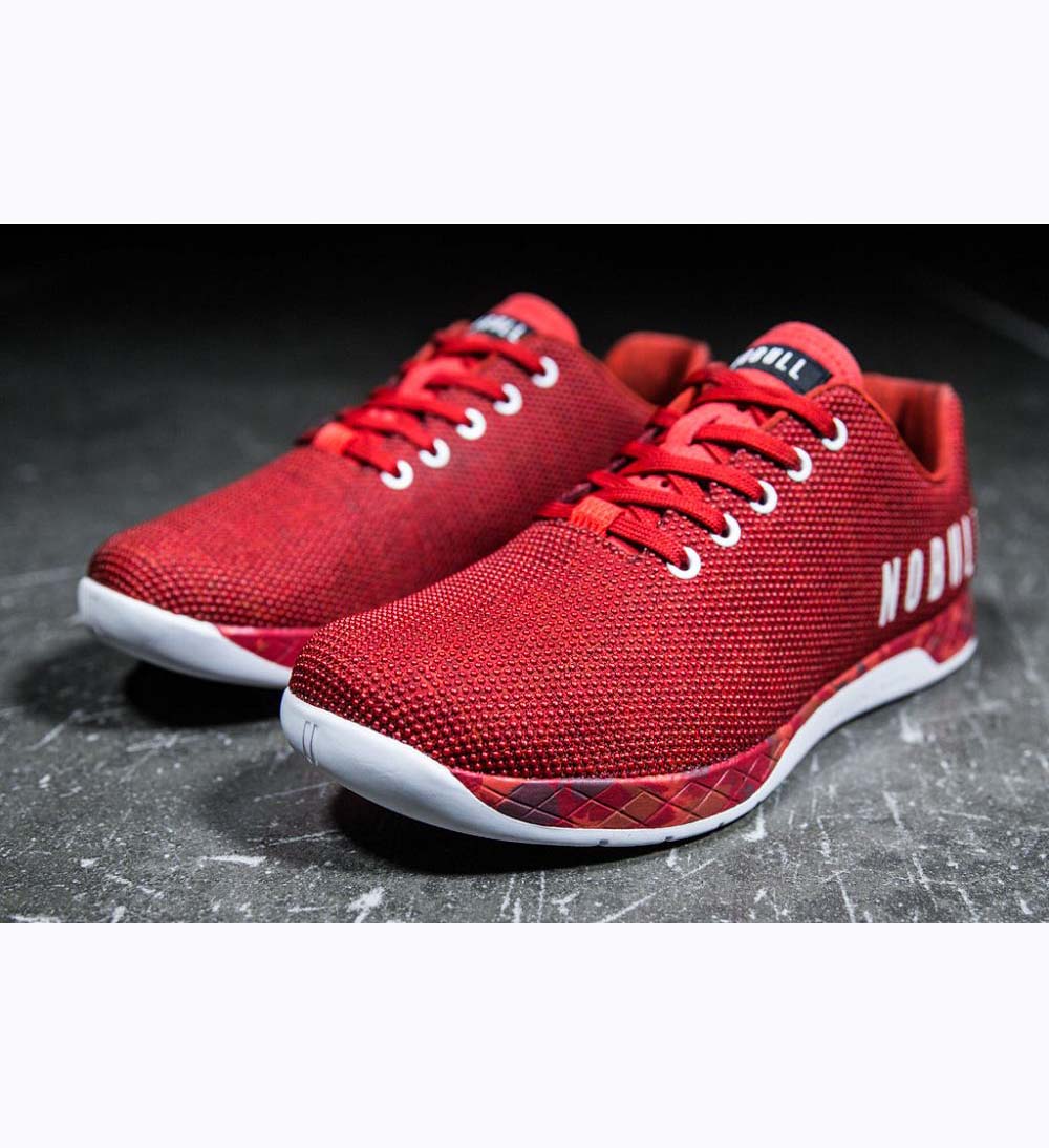 Women NOBULL FIRE HEATHER Training Shoes Red | NIWHJ-3972