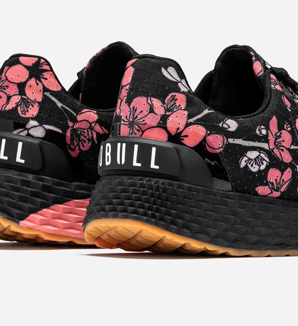 Women NOBULL Floral ALLDAY Running Shoes Black Cherry Blossom | ZXBLR-0795