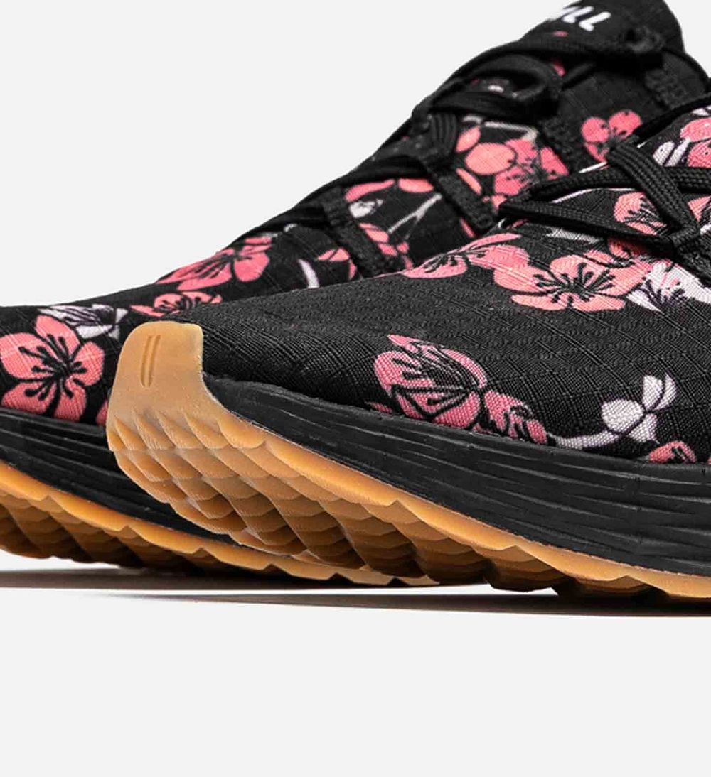 Women NOBULL Floral ALLDAY Running Shoes Black Cherry Blossom | ZXBLR-0795