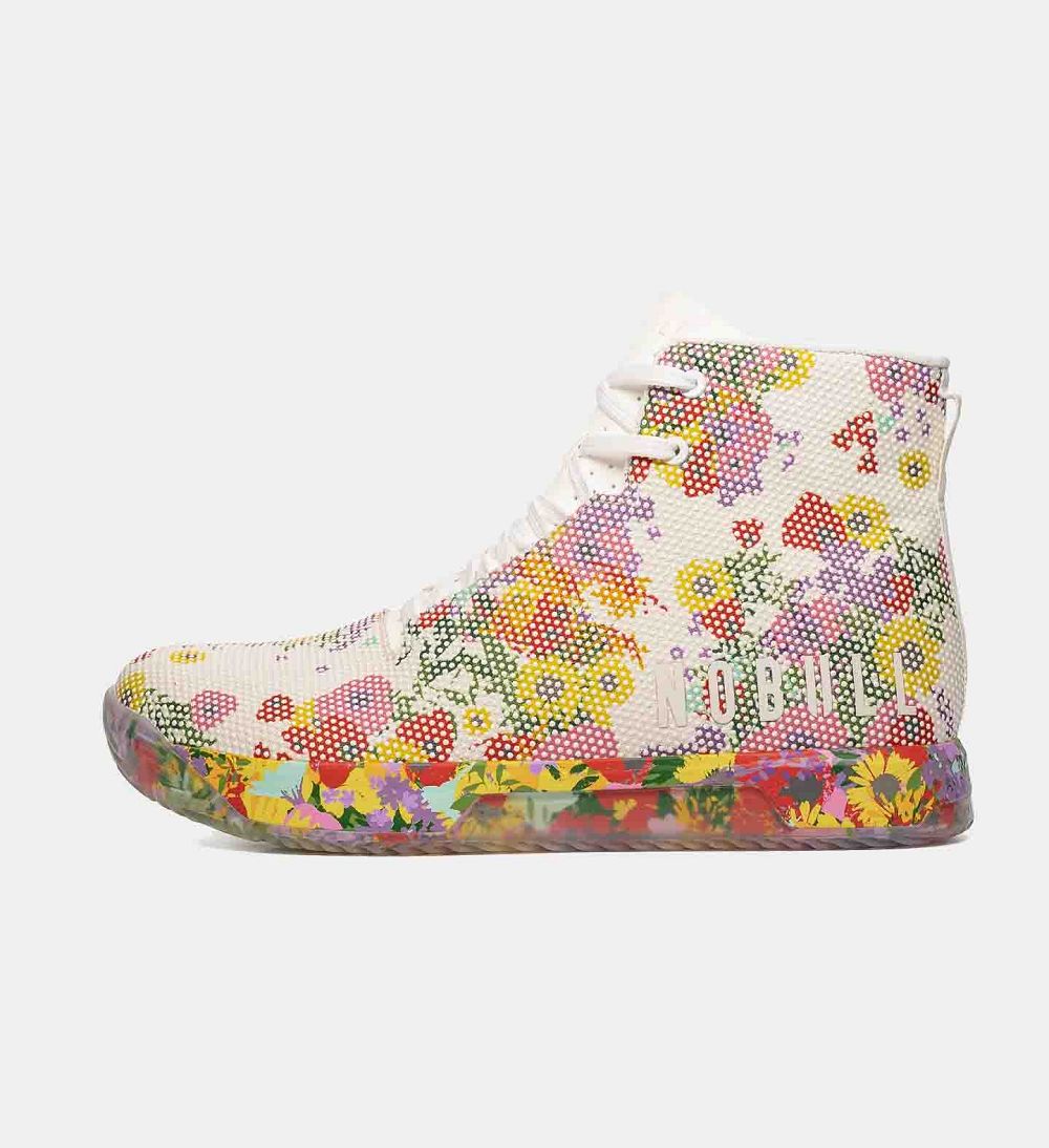 Women NOBULL Floral High-Top IMPACT Training Shoes Multi | PYZFT-6851