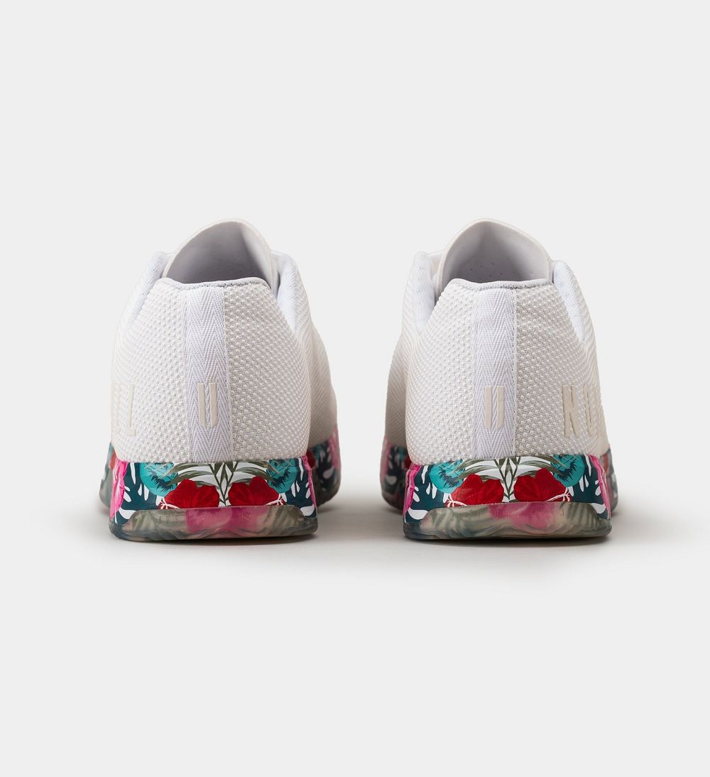 Women NOBULL Floral IMPACT Training Shoes White Multi | LZWMO-3257