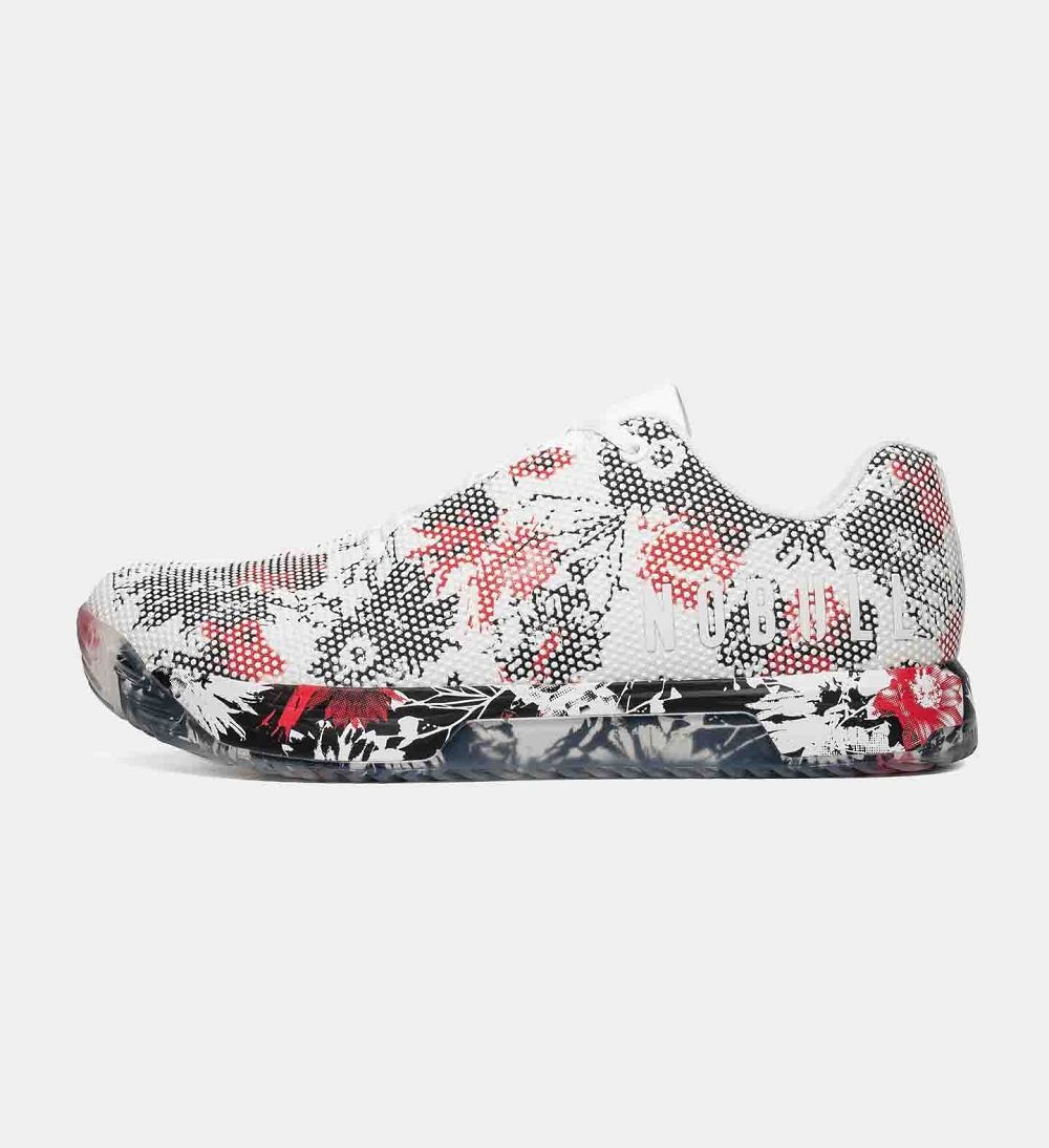 Women NOBULL Floral IMPACT Training Shoes White Cactus Blossom | KSZVA-9502