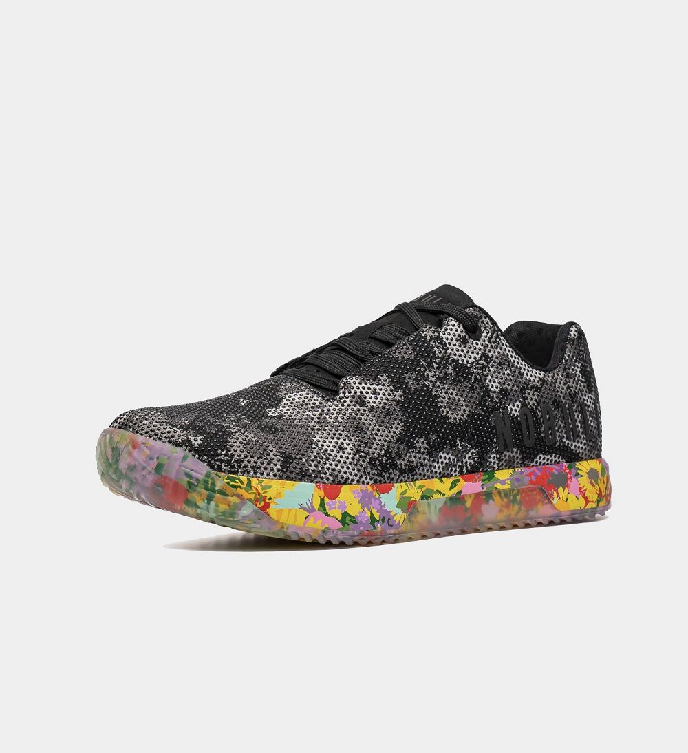 Women NOBULL Floral IMPACT Training Shoes Black Multi | IZBKY-6209