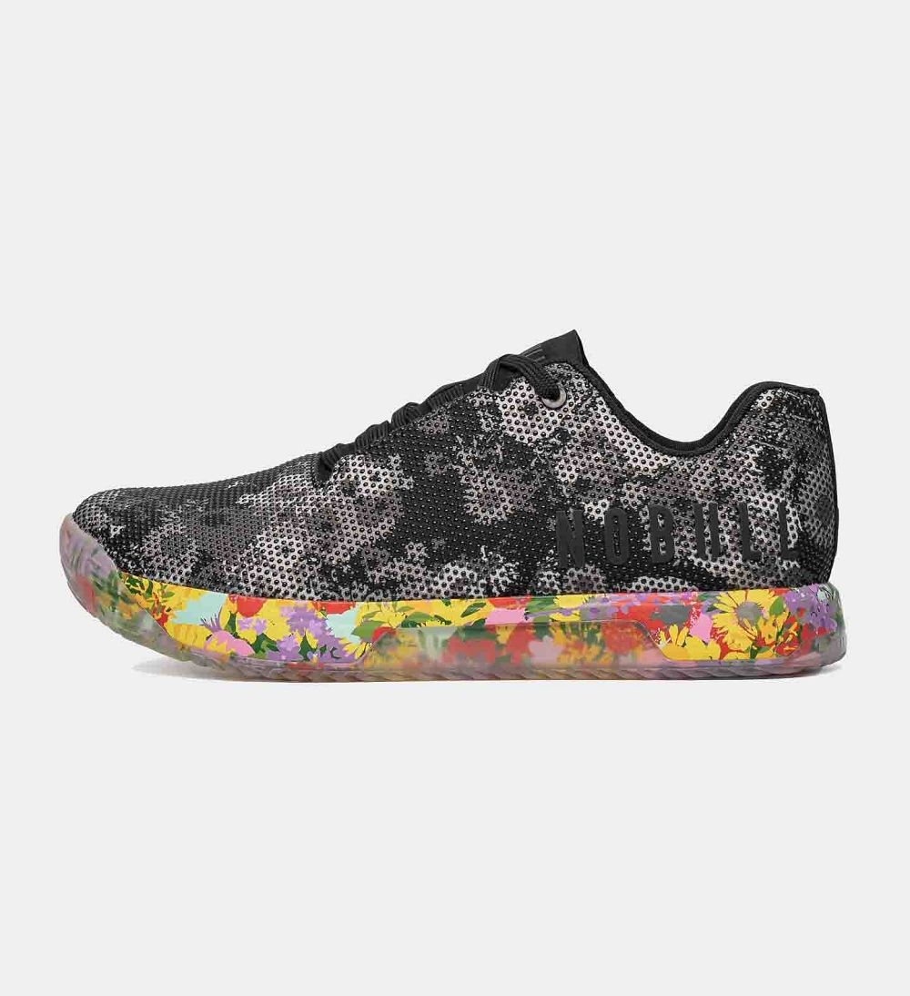 Women NOBULL Floral IMPACT Training Shoes Black Multi | IZBKY-6209